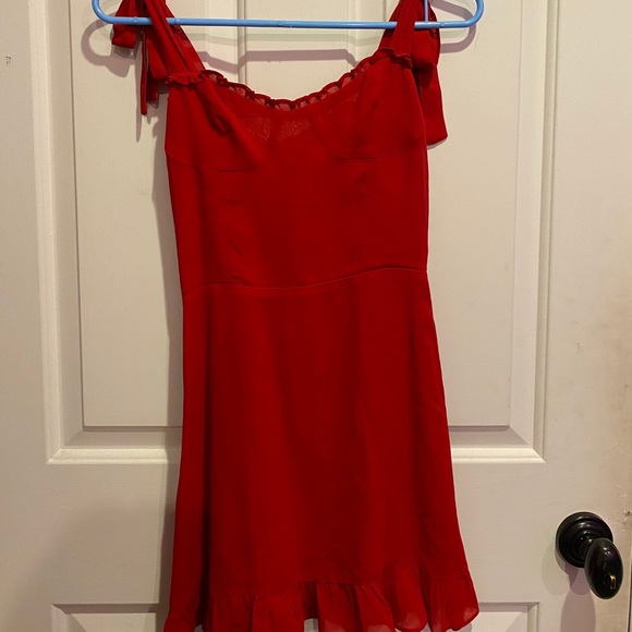 Reformation Christine Red Dress - Picture 1 of 4
